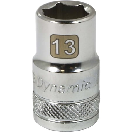 Dynamic 1/2" Drive, 13mm Metric Socket, 6 Points D016013
